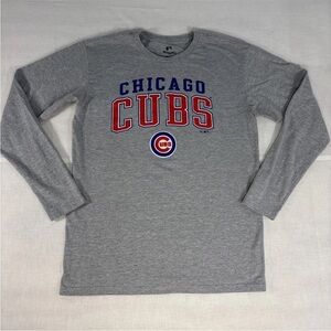Chicago Cubs T Shirt Women’s Large Gray Crewneck Baseball  Graphic Tee